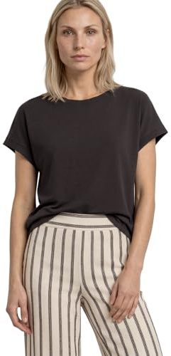 Damen T-Shirt mit Rundhals und Deko-Tape