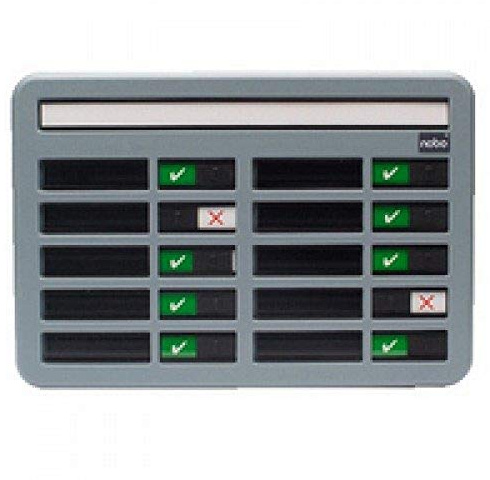 Nobo In/Out Board with 10 Name Capacity Grey (340x230 mm)