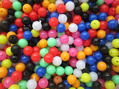 8mm Beads for Fishing, Multi Coloured x200 per pack. Ideal for rigs, sea, boat and beach fishing