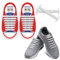 HOMAR Durable Kinder-Sport-Fan Shoelaces Gummi Kinder Elastische Sportlauf Schnürsenkel Flache Schnürsenkel für Sneakers Boots Oxford - White