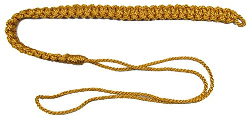 Uniform Store London Schlüsselband Umhängeschnur Kordel Plissiert Britische Armee Seide Gold R1844