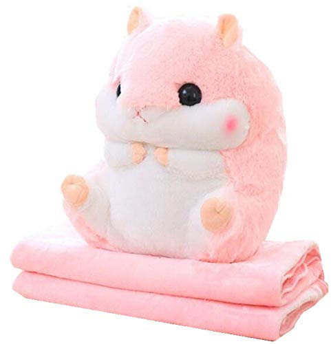 Baby Decke cute Plüsch Gefüllt Hamster Spielzeug Kissen 50 cm rose