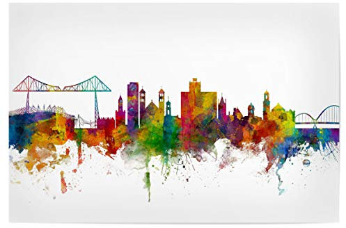 artboxONE Poster 30x20 cm Städte Middlesbrough England Skyline - Bild Middlesbrough England Middlesbrough