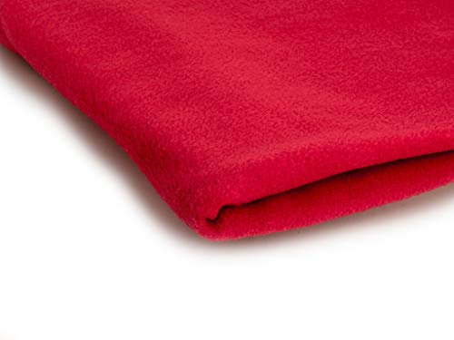 Polar Antipilling Fleece Stoffe 200 g / m² von allerbester Qualität erhältlich in 50 Farben 50 x 155 cm (Nr 29 rot)