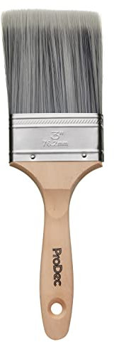 ProDec 3 inch Decorator Synthetic Paint Brush for a Smooth Finish Painting with Emulsion, Gloss and Satin Paints on Walls, Ceilings, Wood and Metal, 3 75mm