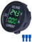 planuuik Universal DC 9V a 48V 10A Voltímetro Digital Amperímetro Voltaje Medidor de Corriente Medición Pantalla LED para 12V 24V 36V Bicicleta eléctrica Moto Coche Camión Verde
