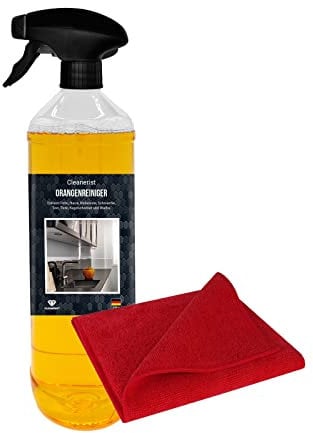 Cleanerist | 1L Orangenreiniger Konzentrat - extra starker Allzweckreiniger für Glas, WC, Bad, Küche Haushalt und Industrie - Sprühflasche mit Frischeduft - löst Fett und Verschmutzungen