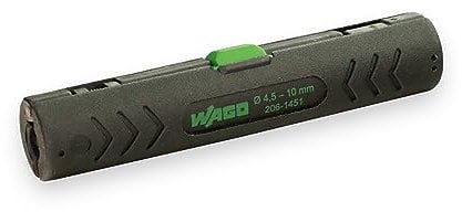 WAGO Cable de datos 206-1451 | para diámetro de 4,5 mm – 10 mm, para pelar todos los cables redondos comunes con disposición especial de cuatro cuchillas, cuchillas certificadas por TÜV/GS