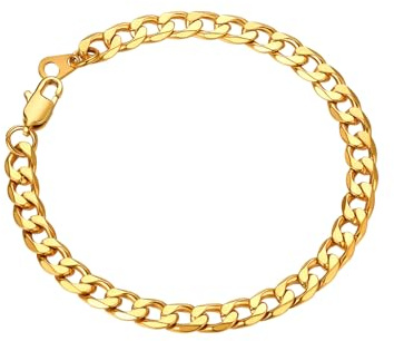 ChainsPro Mens Gold Bracelet Chain Bracelet Men Bracelet Men's Bracelets Stainless Steel Bracelet Mens