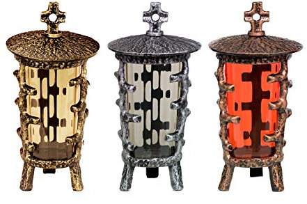 Henecka Grabschmuck Grablampe Lena wählbar in Bronze pat. & Aluminium pat. & Kupfer pat. & Bronze pat. inklusive Friedhofsbürste