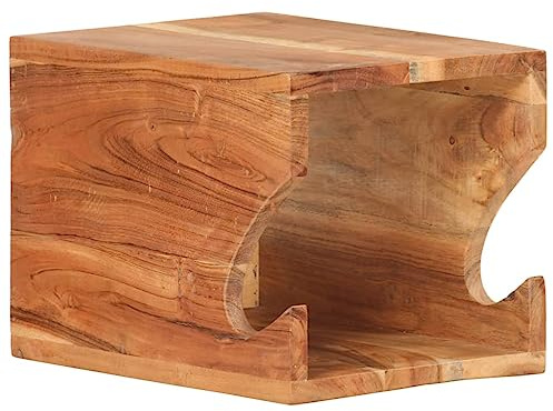 vidaXL Support Mural de Vélos Porte-vélo Garage sous-Sol Hangar Balcon d'Appartement Magasin de Vélos 35x25x25 cm Bois d'Acacia Massif