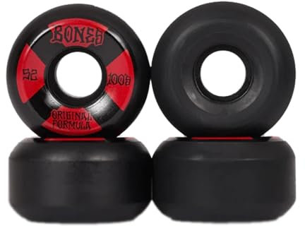 Bones Wheels 100er #4 V5 Sidecut Skateboard-Räder, Schwarz, 52 mm