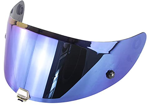 HshDUti Helmvisier Linse UV Schutz Nachtsicht Sicher Integralhelm Motorradhelm Visiere Linse Helm Gesichtsschutz Helmschild für HJ-26 RPHA11 RPHA70 Blau