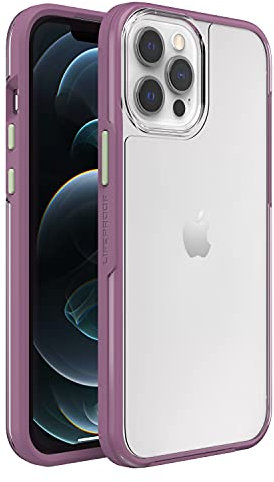 LifeProof SEE Case for iPhone 12 Pro Max, Shockproof, Drop proof to 2 Meters, Ultra-Slim, Protective Thin Clear Case, Sustainably Made, Clear/Purple