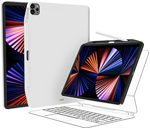 SWITCHEASY CoverBuddy Case for 2018-2022 11 iPad Pro / 2020-2022 10.9 iPad Air 4 & 5 with Pencil Holder - Works with Magic Keyboard, Smart Keyboard Folio (Keyboard Not Included) - White