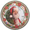 Blanc Mariclò CLAYRE E EEF Set 6 sottopiatti Natalizi con Stampa di Babbo Natale Ø33xH1cm