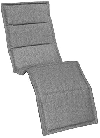 KETTtex EXKLUSIV Auflage Bäderliege Silbergrau I Gartenliege Polster 205x55x3cm I Liegenauflage robust I formbeständige Liegestuhl-Auflage I pflegeleichtes Liegekissen I Dessin 8643