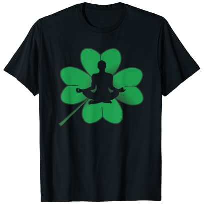 Lustiger Yoga Irish St Patrick's Day Kleeblatt Yoga Liebhaber T-Shirt