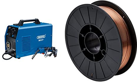 Draper 70047 Gas/Gasless MIG Inverter Multi-Welder DTi, 160A, Blue, One Size & GYS 086128 0.8mm 5Kg Steel MIG Wire