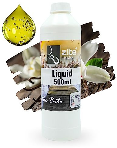 Zite Fishing Liquid Karpfen-Lockstoff 500ml - Naturreines Konzentrat, Universell Verwendbar, Hoher Aminosäureanteil - Ideal für Boilies, Futterkorb & Feederfischen (Vanille)
