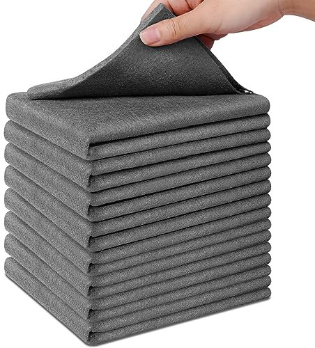 Vicloon 8PCS Microfiber Glass Cleaning Cloth, Reuseable Streak Free Magic Fiber Microfiber Cleaning Cloth, No Trace Absorben Microfiber Cleaning Rags for Kitchens Glass Cars Windows (30 * 30CM)