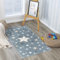 Livabliss Sterne Kinderteppich waschbar - Cartoon Teppich 80x150 cm, Sterne Teppich Kinderzimmer oder Babyzimmer, Waschbarer Krabbelteppich, Spielteppich - Baby Teppich für Jungen & Mädchen, Blau