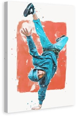 Breakdance Sportliebhaber-Poster, Leinwand, Wandkunst, Schlafzimmer, Poster, Wohnzimmer, Dekoration, Poster für Zimmer, ästhetisch, Sport, Büro, Zimmer, Wohnheim, Dekoration, Geschenke, Ölgemälde,