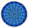 Terafeels Großer Teppich, 120 cm, blau, Bohemian-Teppich, Baumwolle, gewebt, rund, Mandala, große Fläche, Teppiche mit Quasten, rutschfest, maschinenwaschbar, Matte für Schlafzimmer, Flur, Wohnzimmer,