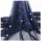 SSWZHANG Chiffon Stoff Sternenhimmel Drucken Tencel Tüllstoff Dekostoff 150cm Breit für Kleidung Dekorieren Basteln Bekleidung(Size:1.5x5m,Color:Blau)