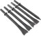 Evzvwruak 5Pcs/Lot Replacement Accessories Hard Steel Solid Long Air Chisel Impact Head Support Pneumatic Tool for Cutting/Rusting Removal