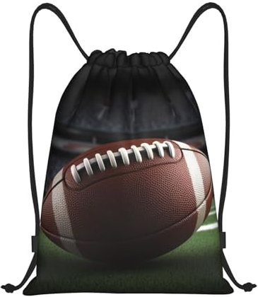 OPSREY American Football bedruckte Tasche mit Kordelzug, Sport, Fitness, Rucksack, große Aufbewahrungstasche, American Football, Small, Reiserucksäcke