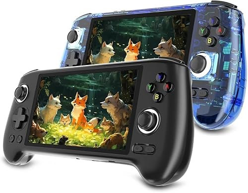 RG556 - Consola de juegos portátil retro con 8000 juegos, 8 + 128 g + 256 g 5,48 pulgadas AMOLED pantalla reproductor de vídeo para adultos y niños, soporte WiFi Bluetooth