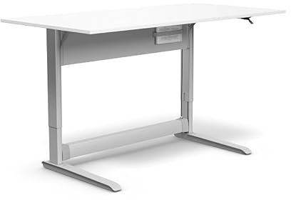 Moll Express 120 Schreibtisch | mechanisch höhenverstellbar in Sekunden | Ergonomie fürs Homeoffice & Büro | Computertisch weiß optional mit Schublade | Made in Germany