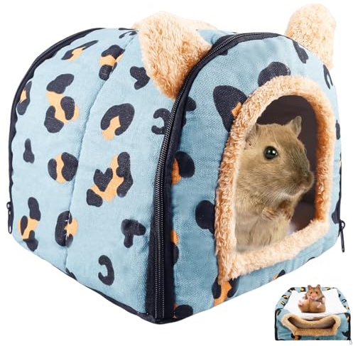 GBKDQQ Cama para Conejillos de Indias y Conejos, Cueva con Cojín Extraíble, Jaulas y Lugares para Dormir para Animales Pequeños, Chinchillas, Conejos