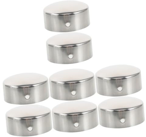 HOMSFOU 8 Stk Armlehnenbezug endet Pole Rohrzubehör handlaufüberzug handlauf überzug Rohrverbindungsstücke die Endkappe Handlauf-Endkappe für Holzgeländer Schlauchstecker Rostfreier Stahl