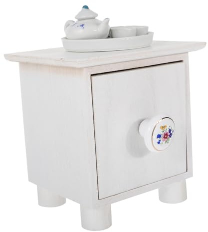 Wooden Cabinet Newborn Photography Prop Furniture for Baby Photos | White Finish, Chic Clean Lines, Safe Multipurpose Piece for Displays and Baby Photography