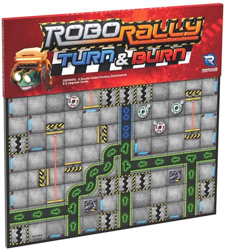 Renegade Game Studios Robo Rally Turn & Burn Expansion, Strategisches Rennspiel, 2–6 Spieler, 45–90 Minuten, Alter 12+