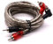CP 1 meter L shape, easy fit behind TV and small space, 2 RCA to 2 RCA Plug Car Audio,Hi-Fi Audio, TV, DVD, Home amplifier, car System Amplifier Braided Copper Cable, Heat resistance (Gray, 1 meter)