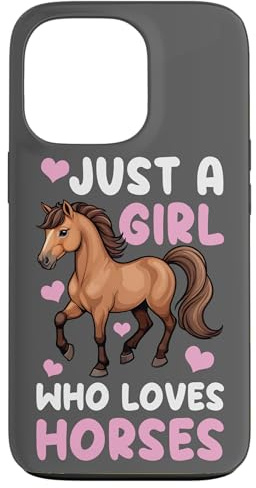 Just A Girl Who Loves Horses Horse Riding Lover Girls Womens Case for iPhone 13 Pro