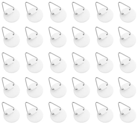 Invisible Adhesive Plate Hangers, 30Pcs Plastic Picture Hooks Wall-Mounted Plate Holders for Plates, Pictures, Photos, Other Arts