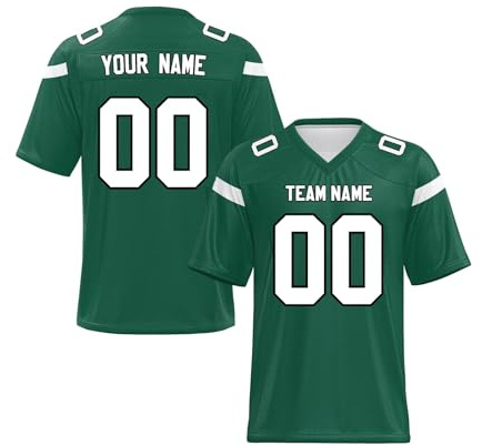 Yunshenla Personnalisé Maillot de Football Américain T Shirt Sport Maillot Rugby Personnalisable avec Nom et Numéro Homme Femme Enfant Tshirts Equipe de France T-Shirts Personnalisé(#16)