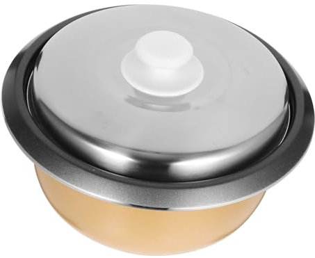 SHOWERORO Dampfkochtopf Für Reiskocher Ersatz-innentopf Mit Deckel 2 Liter Fassungsvermögen Antihaftbeschichteter Metall-reiskochertopf Herdzubehör Küchenzubehör