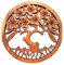 Ancient Wisdom Suar Wood Wall Panel, Tree of Life with Frangipani Design, Handmade Carved Décor