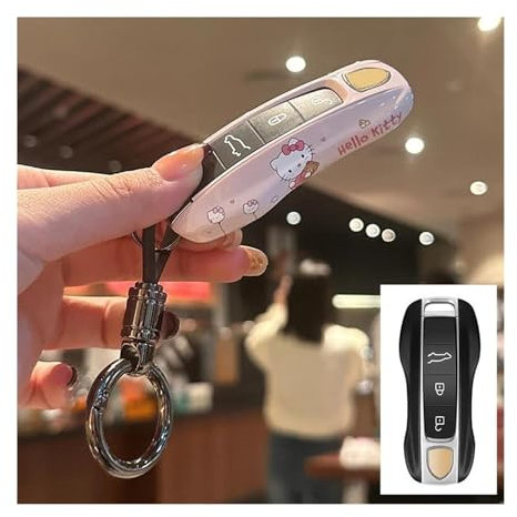 STRIVING BIRD Coques de clé Coque De Clé Télécommande Intelligente pour P&orsche Cayenne, Panamera, Cayman, 911, 992, Taycan, Design Épuré, pour Voiture De Sport (A1,4)