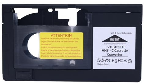 Gosknor Motorized VHS-C to VHS Cassette Adapter Compatible with JVC RCA VCR Players, Convert VHS-C Tapes to Standard VHS, Not for 8mm/MiniDV/Hi8
