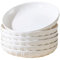 CORIYA Lot de 6 assiettes en céramique blanche de 20,3 cm - Passe au lave-vaisselle