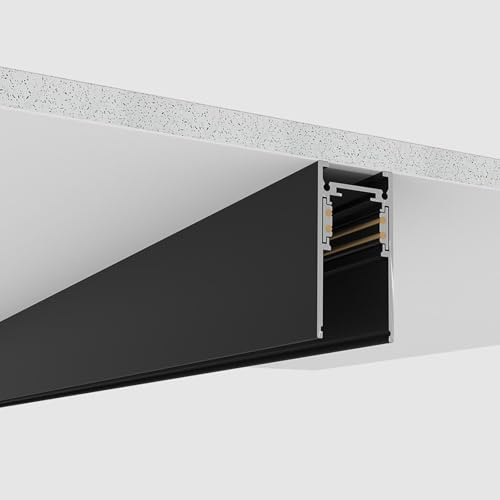 Planetitaly Binario elettrificato magnetico esterno da soffitto 2 metri supporto compatibile con faretti e barre LED track 48V