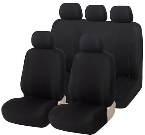 GDUTBC Auto Sitzbezüge für Dacia Duster 2018-2023, Autositzbezüge Sitzschoner Schonbezüge Wasserdicht Vorne Hinten Schonbezüge, Auto Innenraum Zubehör,A Black