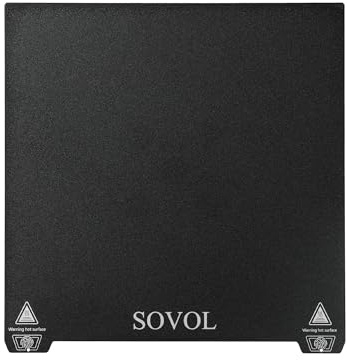 Sovol SV08 PEI Druckplatte 355 x 355 mm | Flexible Stahlplattform mit PEI Oberfläche