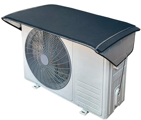 Funda para Aire Acondicionado Exterior, Protector Aire Acondicionado Insonorizante, Magnético Protectores Superiores AC, Cubierta Lateral Extendida, Gancho Metálico Elástico(120x50cm/47x20in)
